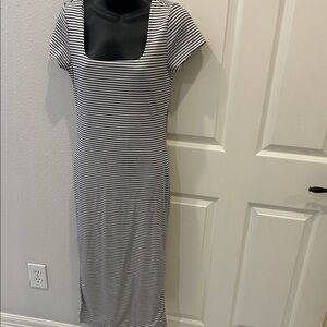 Striped Black and White Women's Dress